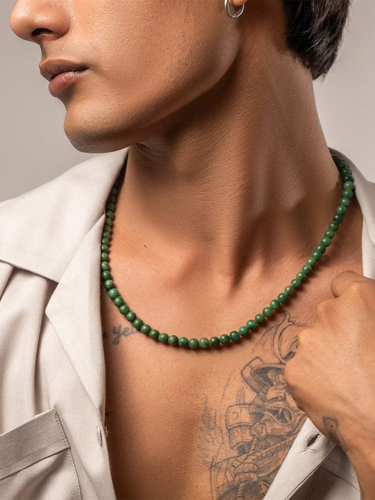 Green Jade Beaded Necklace - Maven Couture IncNecklace