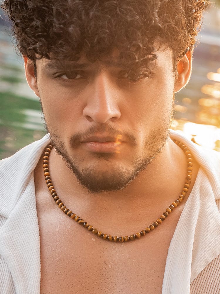 Tiger Eye Beaded Necklace - Maven Couture IncNecklace