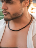 Black Onyx Beaded Necklace - Maven Couture IncNecklace
