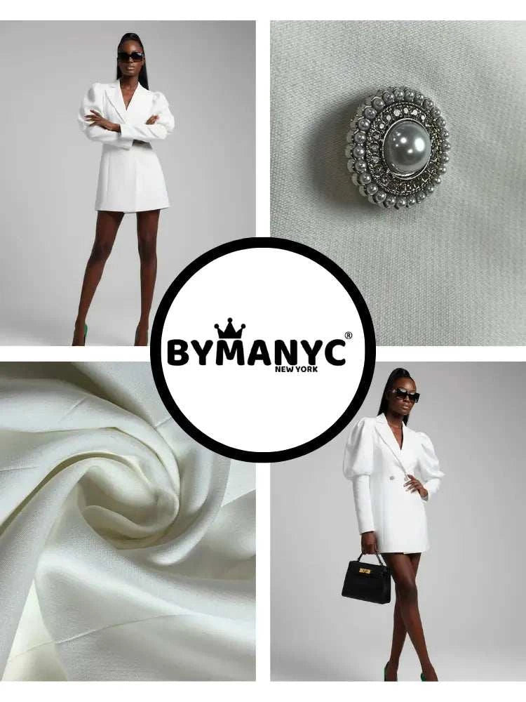 White HUDSON Blazer Dress Prêt-à-Porter BYMANYC ® New York