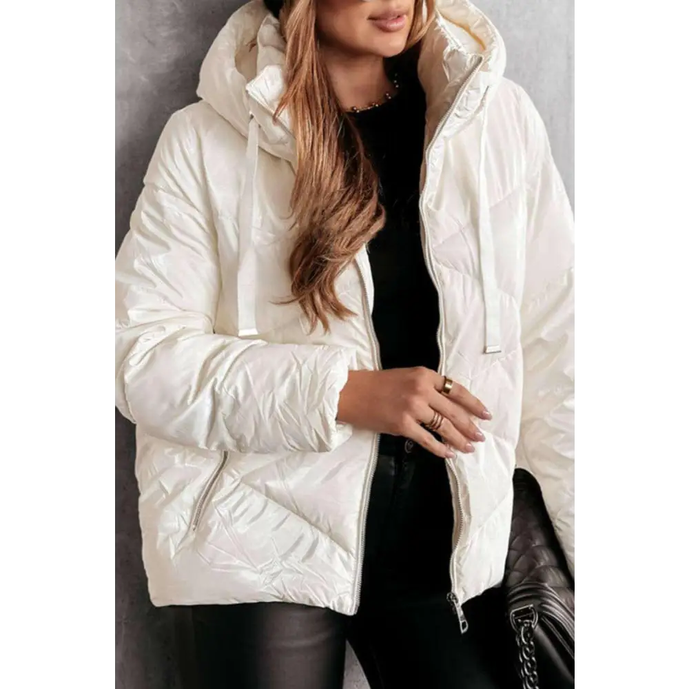 Timeless quilted puffer coat elevates luxury fashion for women $87.50 100% polyamide embrace the season of style