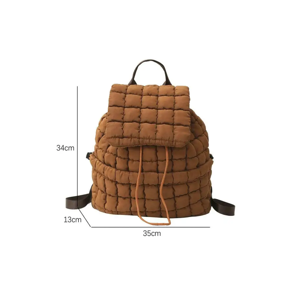 Chic quilted puffer backpack elevating luxury fashion for women $61.21 nylon stay stylish and practical