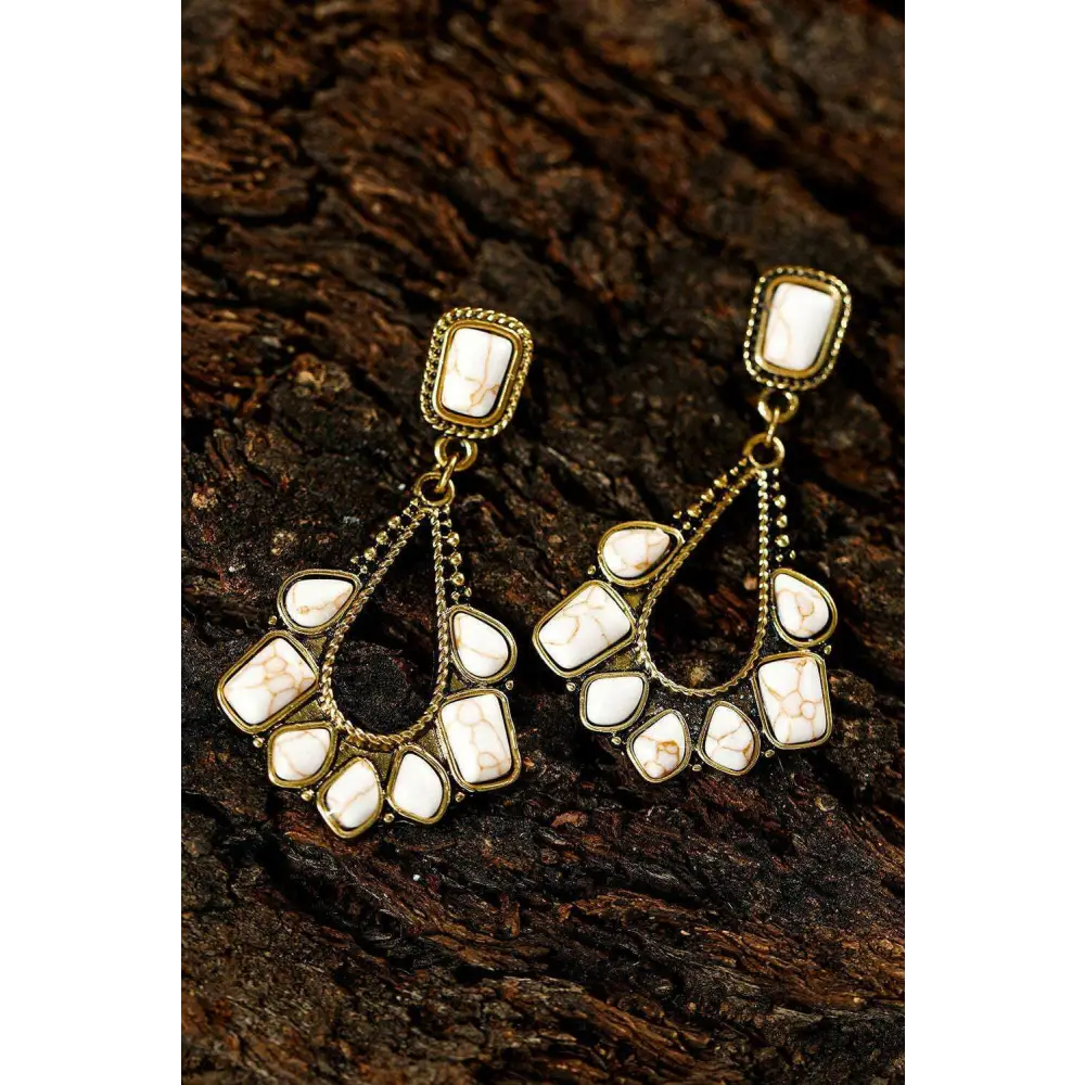 Elegant white turquoise dangle earrings for luxury fashion women $9.50 alloy step into a world of sophistication