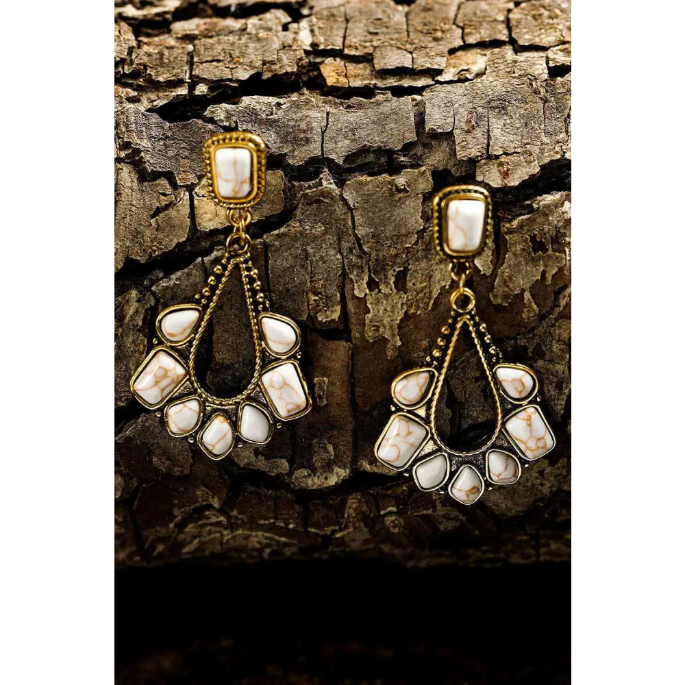 Elegant white turquoise dangle earrings for luxury fashion women $9.50 alloy step into a world of sophistication