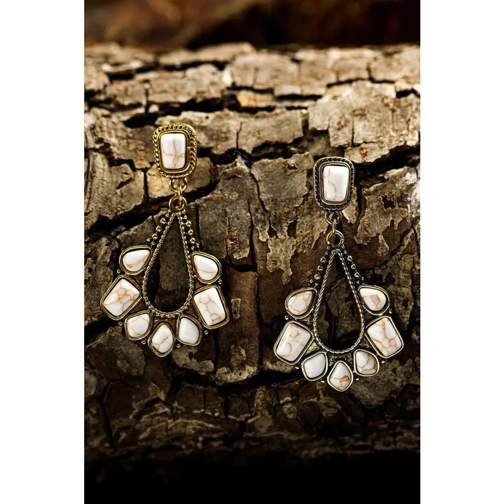 Elegant white turquoise dangle earrings for luxury fashion women $9.50 alloy step into a world of sophistication