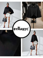 Woman’s Eco-Chic Cape Jacket: TRIBECA New Eco-Fashion Collection | BYMANYC ® New York