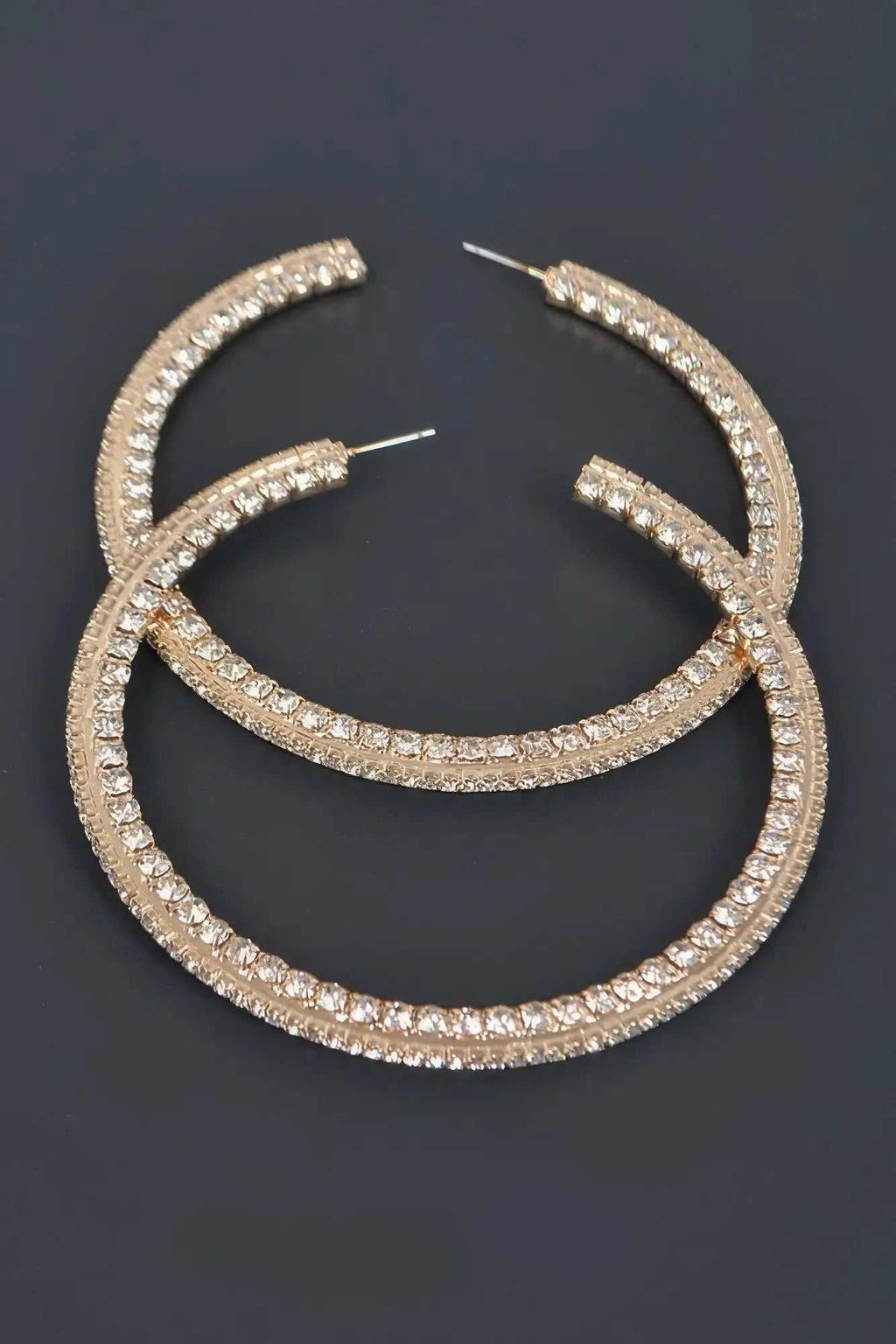 Women's 80mm Rhinestone Hoop Earrings BYMANYC ® New York CONTEMPORARY VIBRANT MODERN FASHION - New Collection