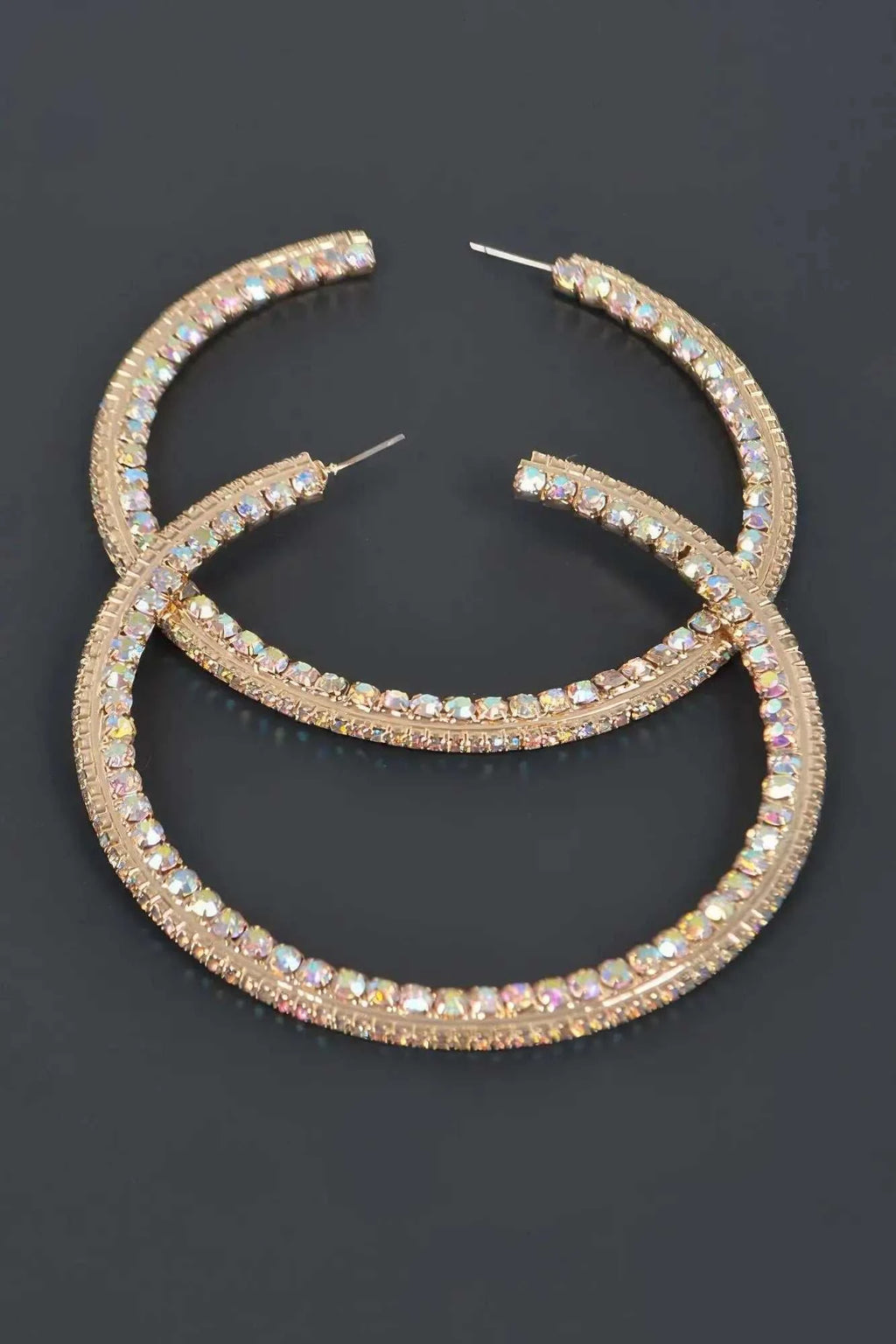 Women's 80mm Rhinestone Hoop Earrings BYMANYC ® New York CONTEMPORARY VIBRANT MODERN FASHION - New Collection
