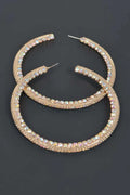 Women's 80mm Rhinestone Hoop Earrings BYMANYC ® New York CONTEMPORARY VIBRANT MODERN FASHION - New Collection