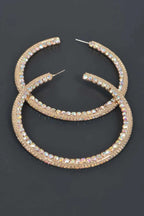 Women's 80mm Rhinestone Hoop Earrings BYMANYC ® New York CONTEMPORARY VIBRANT MODERN FASHION - New Collection