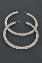 Women's 80mm Rhinestone Hoop Earrings BYMANYC ® New York CONTEMPORARY VIBRANT MODERN FASHION - New Collection
