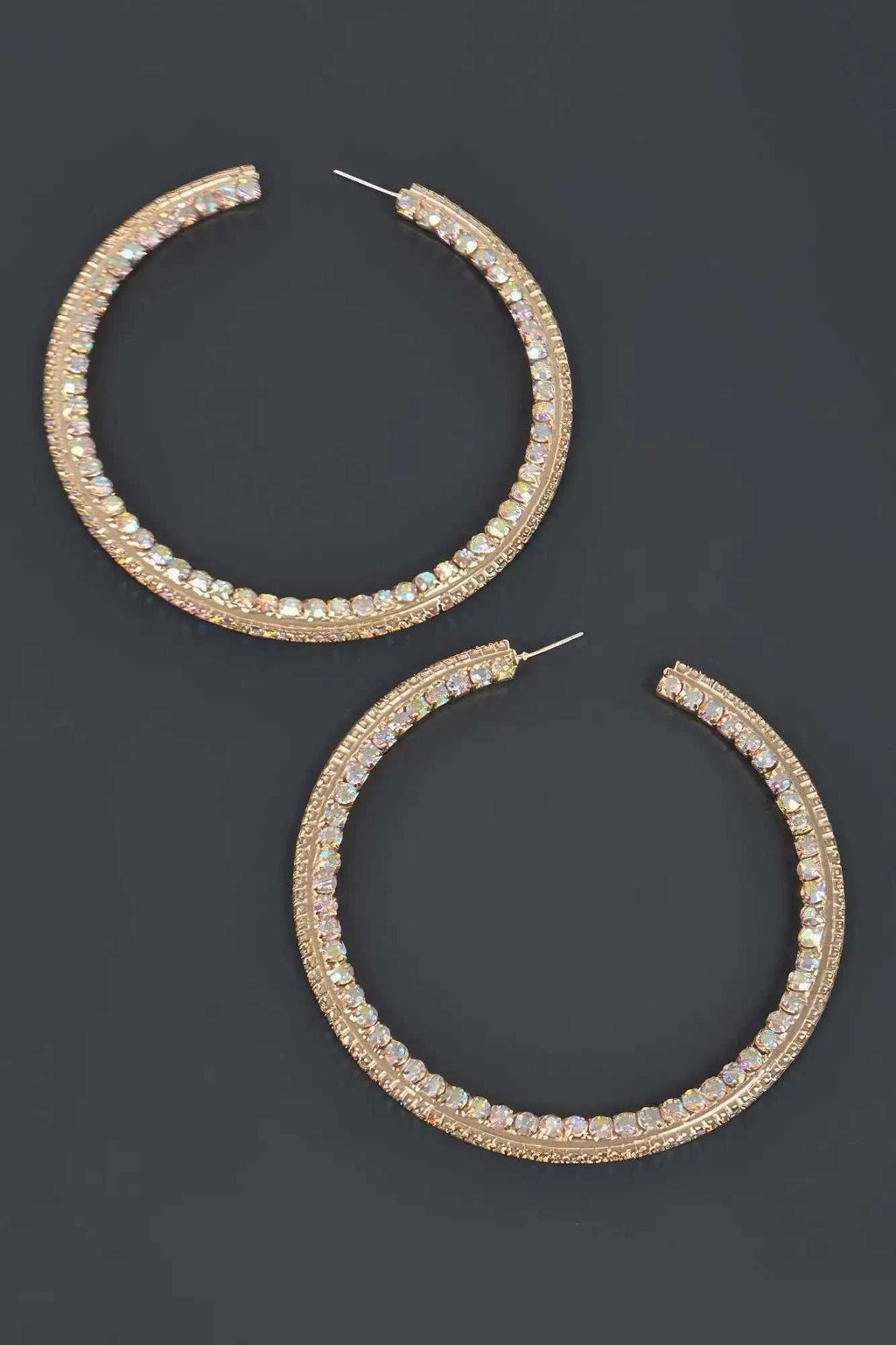 Women's 80mm Rhinestone Hoop Earrings BYMANYC ® New York CONTEMPORARY VIBRANT MODERN FASHION - New Collection