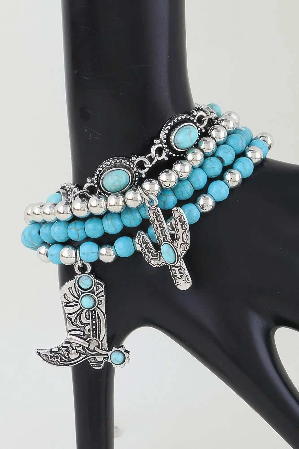 Women's Antique Cowboy Boot Beaded Bracelet BYMANYC ® New York CONTEMPORARY VIBRANT MODERN JEWELRY - New Collection