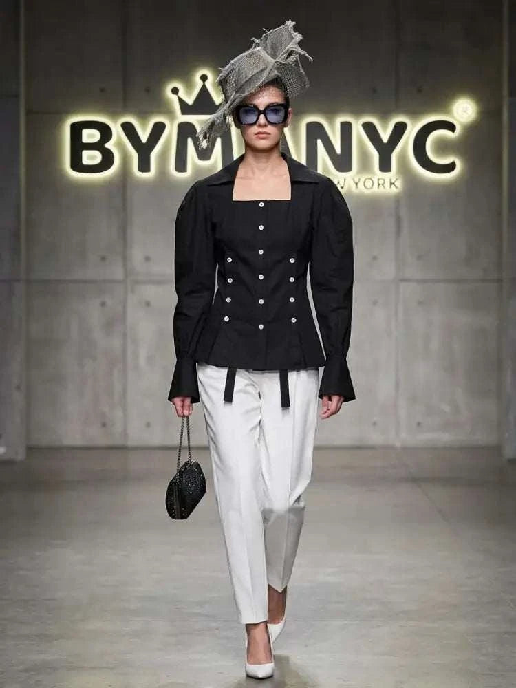 Women's Avant-Garde Corset Blouse BYMANYC ® New York CONTEMPORARY VIBRANT MODERN APPAREL - New Collection