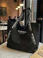 WOMEN'S BAG Black Canvas Tote SOHO - BYMANYC ® New York - Maven Couture IncBAGS