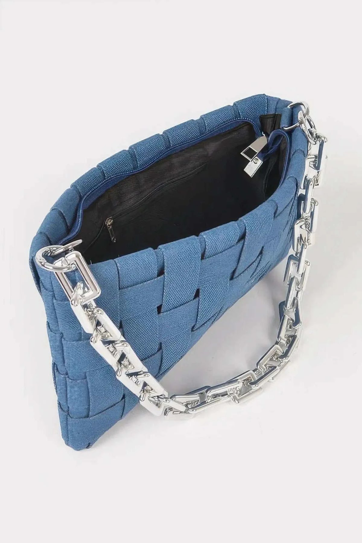 WOMEN'S BAG TRIBECA Denim Braided Chain Shoulder – BYMANYC ® New York - Maven Couture IncHAND BAGS