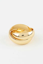 Women's Band Ring Polished Intertwined BYMANYC ® New York SLEEK DUAL CROSSOVER BAND - New Collection