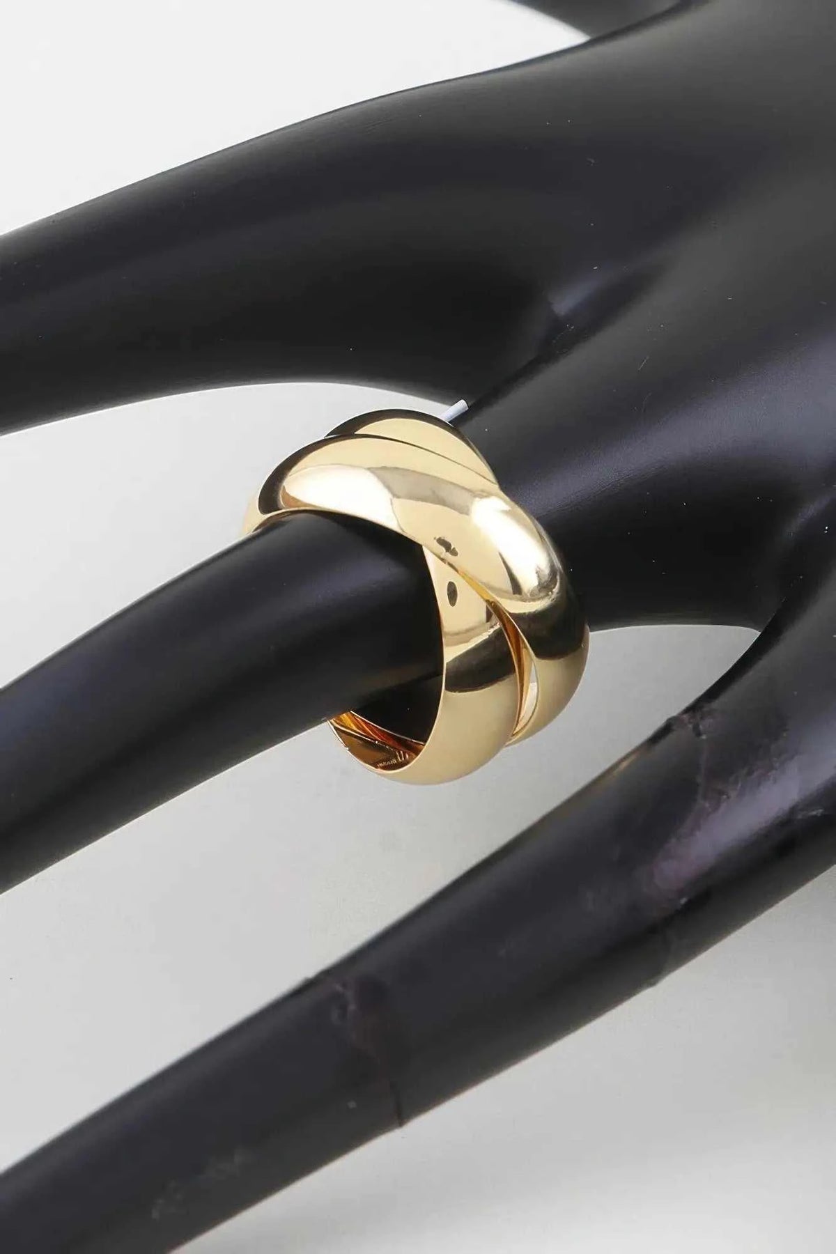 Women's Band Ring Polished Intertwined BYMANYC ® New York SLEEK DUAL CROSSOVER BAND - New Collection