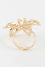 Women's Band Ring Polished Open Flower BYMANYC ® New York CONTEMPORARY FLORAL CUTOUT RING - New Collection