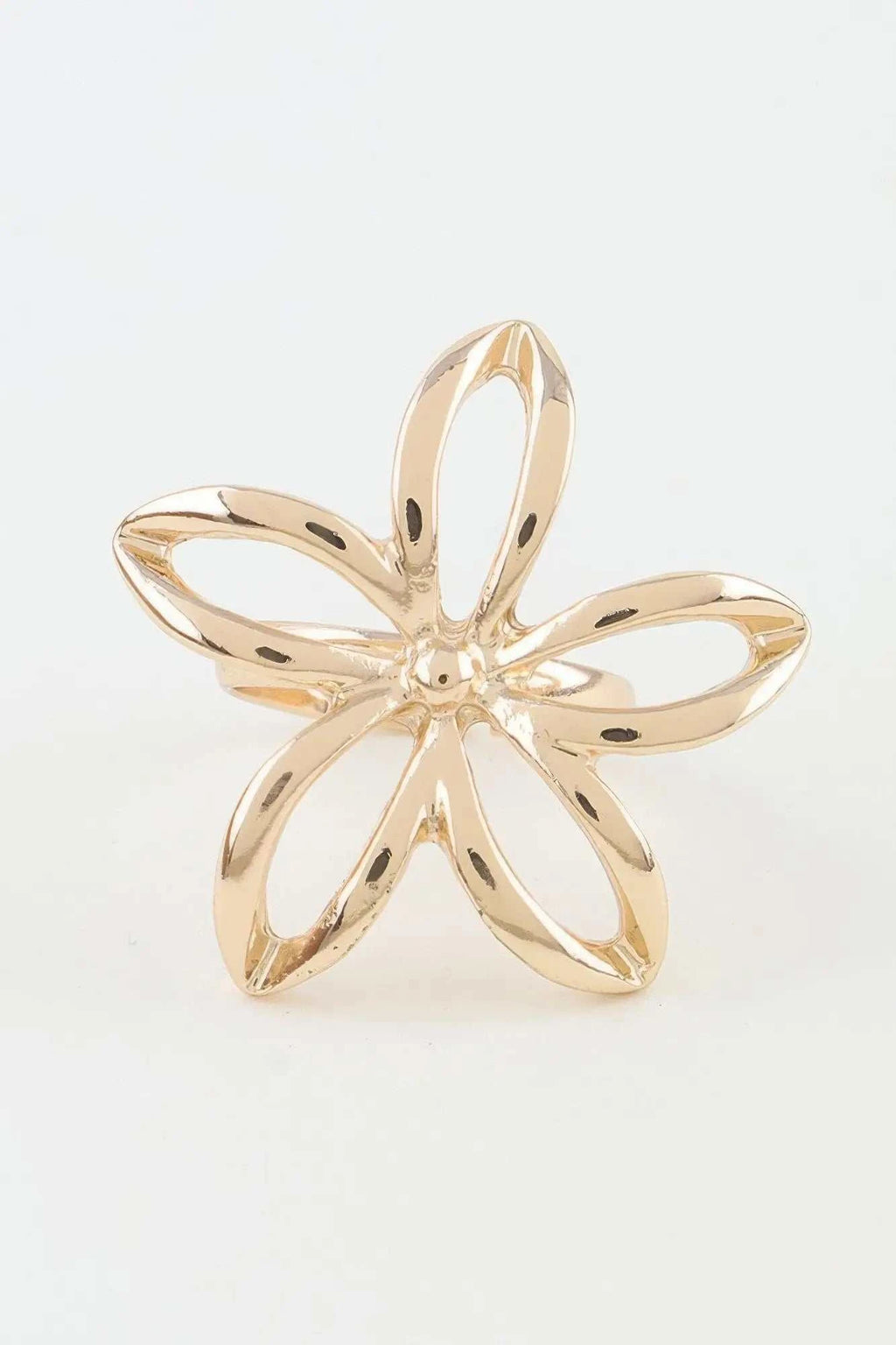Women's Band Ring Polished Open Flower BYMANYC ® New York CONTEMPORARY FLORAL CUTOUT RING - New Collection
