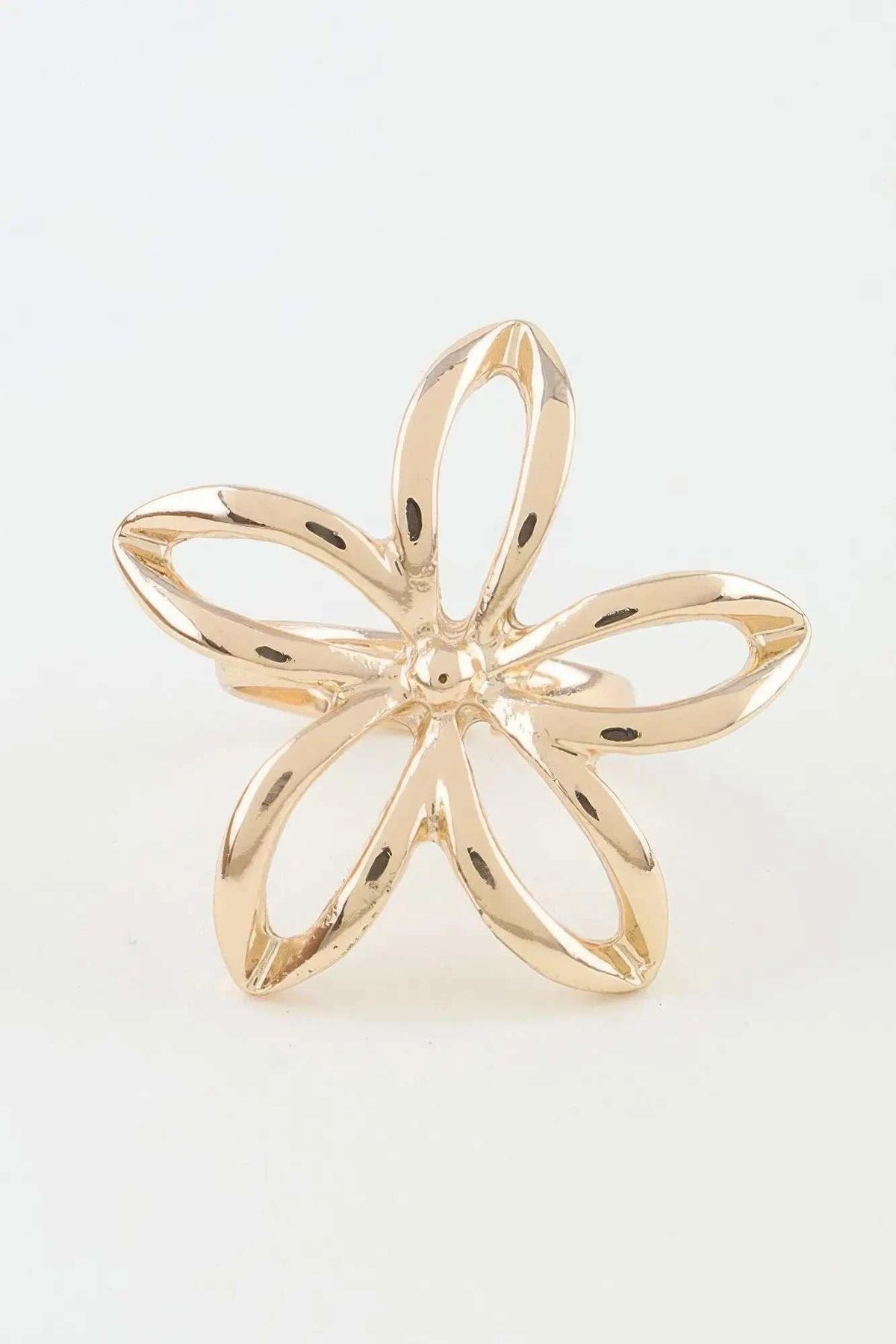 Women's Band Ring Polished Open Flower BYMANYC ® New York CONTEMPORARY FLORAL CUTOUT RING - New Collection