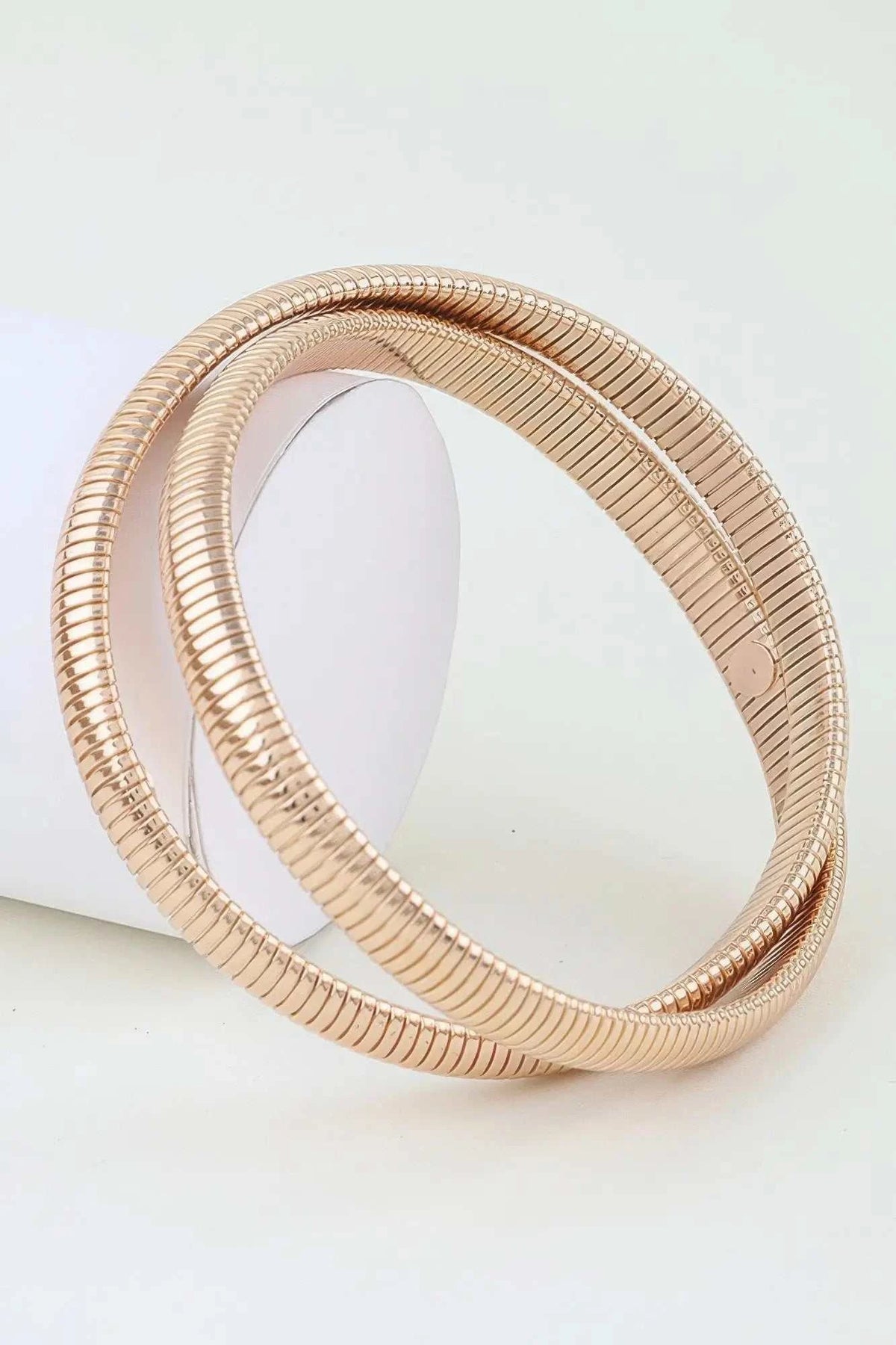 Women's Bangle Bracelet Intertwined Snake Chain BYMANYC ® New York TWISTED DUAL STRAND BRACELET - New Collection