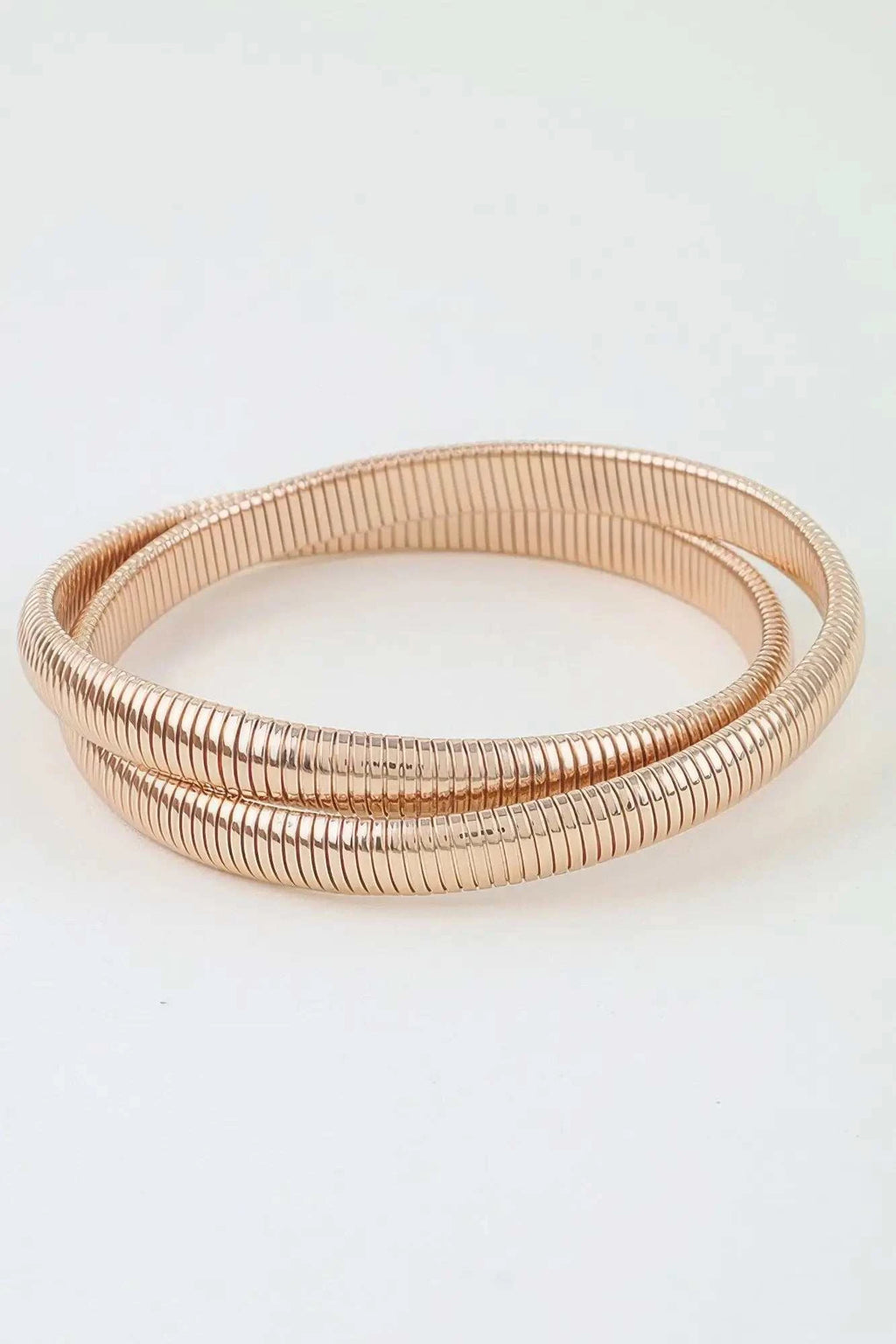 Women's Bangle Bracelet Intertwined Snake Chain BYMANYC ® New York TWISTED DUAL STRAND BRACELET - New Collection