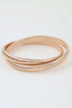 Women's Bangle Bracelet Intertwined Snake Chain BYMANYC ® New York TWISTED DUAL STRAND BRACELET - New Collection