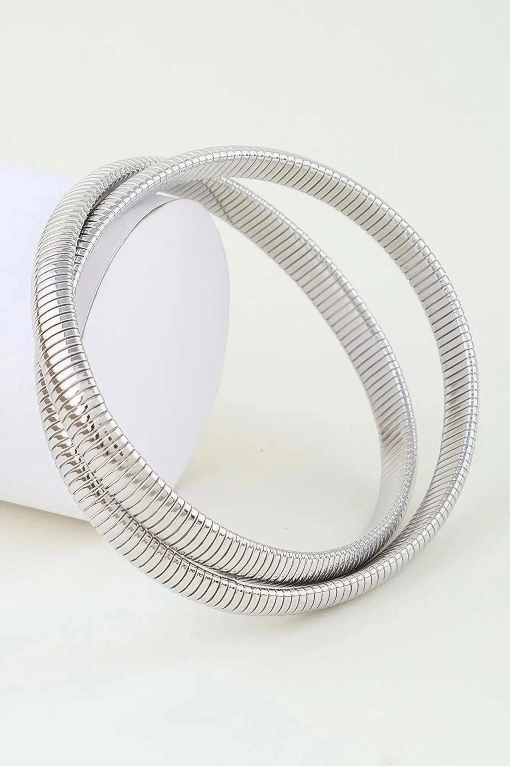 Women's Bangle Bracelet Intertwined Snake Chain BYMANYC ® New York TWISTED DUAL STRAND BRACELET - New Collection