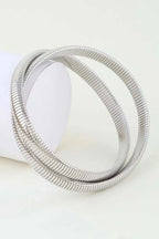 Women's Bangle Bracelet Intertwined Snake Chain BYMANYC ® New York TWISTED DUAL STRAND BRACELET - New Collection