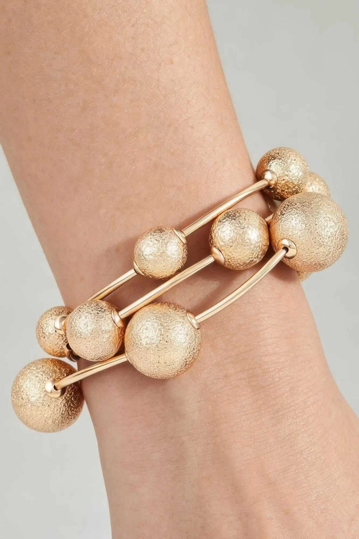 Women's Bracelet Set Bangles BYMANYC ® New York SOHO HAMMERED TUBE - New Collection