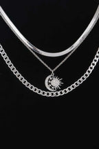 Women's Celestial Sun & Moon Chain Necklace BYMANYC ® New York CONTEMPORARY VIBRANT MODERN JEWELRY - New Collection
