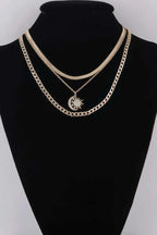 Women's Celestial Sun & Moon Chain Necklace BYMANYC ® New York CONTEMPORARY VIBRANT MODERN JEWELRY - New Collection