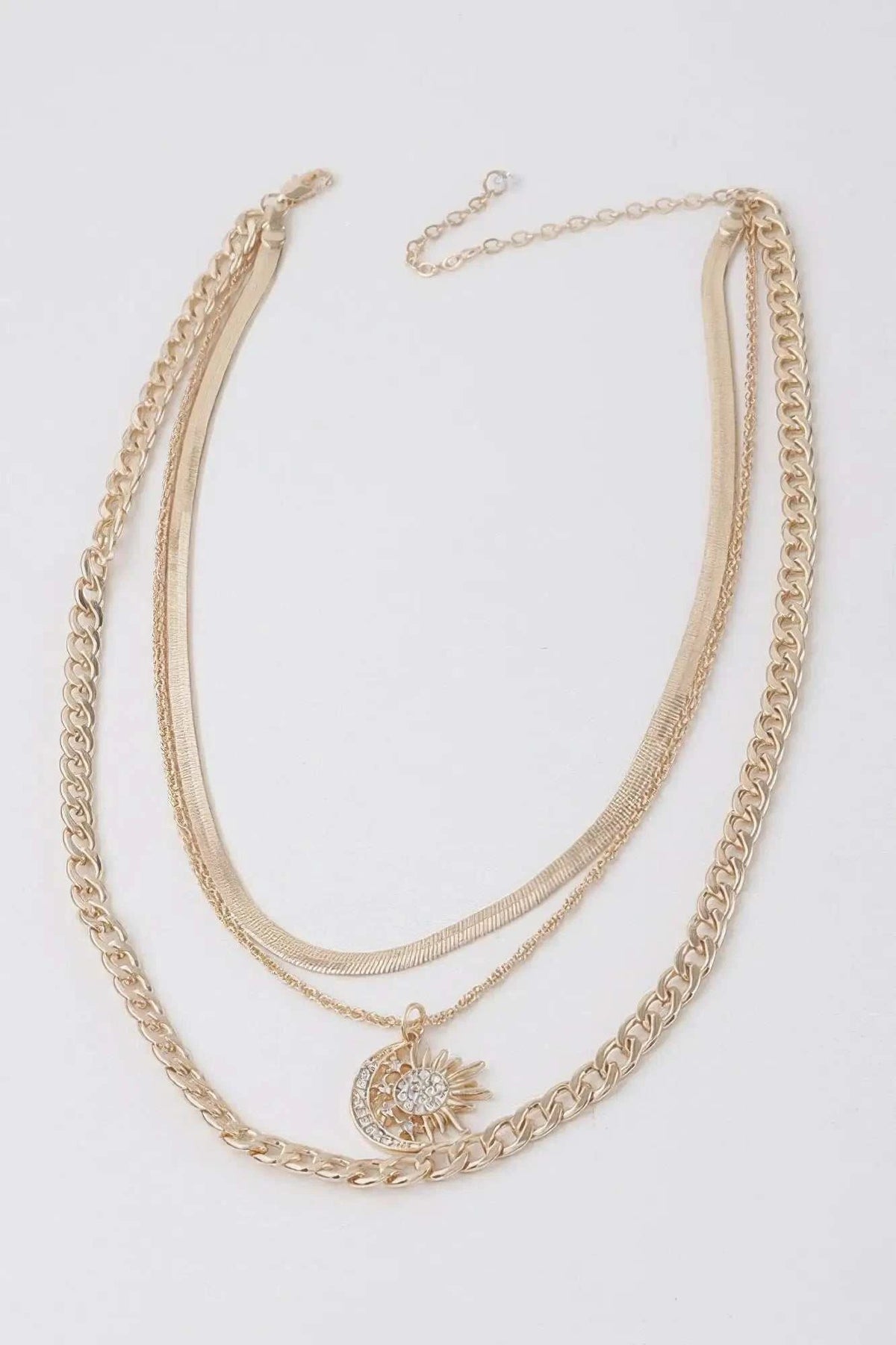 Women's Celestial Sun & Moon Chain Necklace BYMANYC ® New York CONTEMPORARY VIBRANT MODERN JEWELRY - New Collection