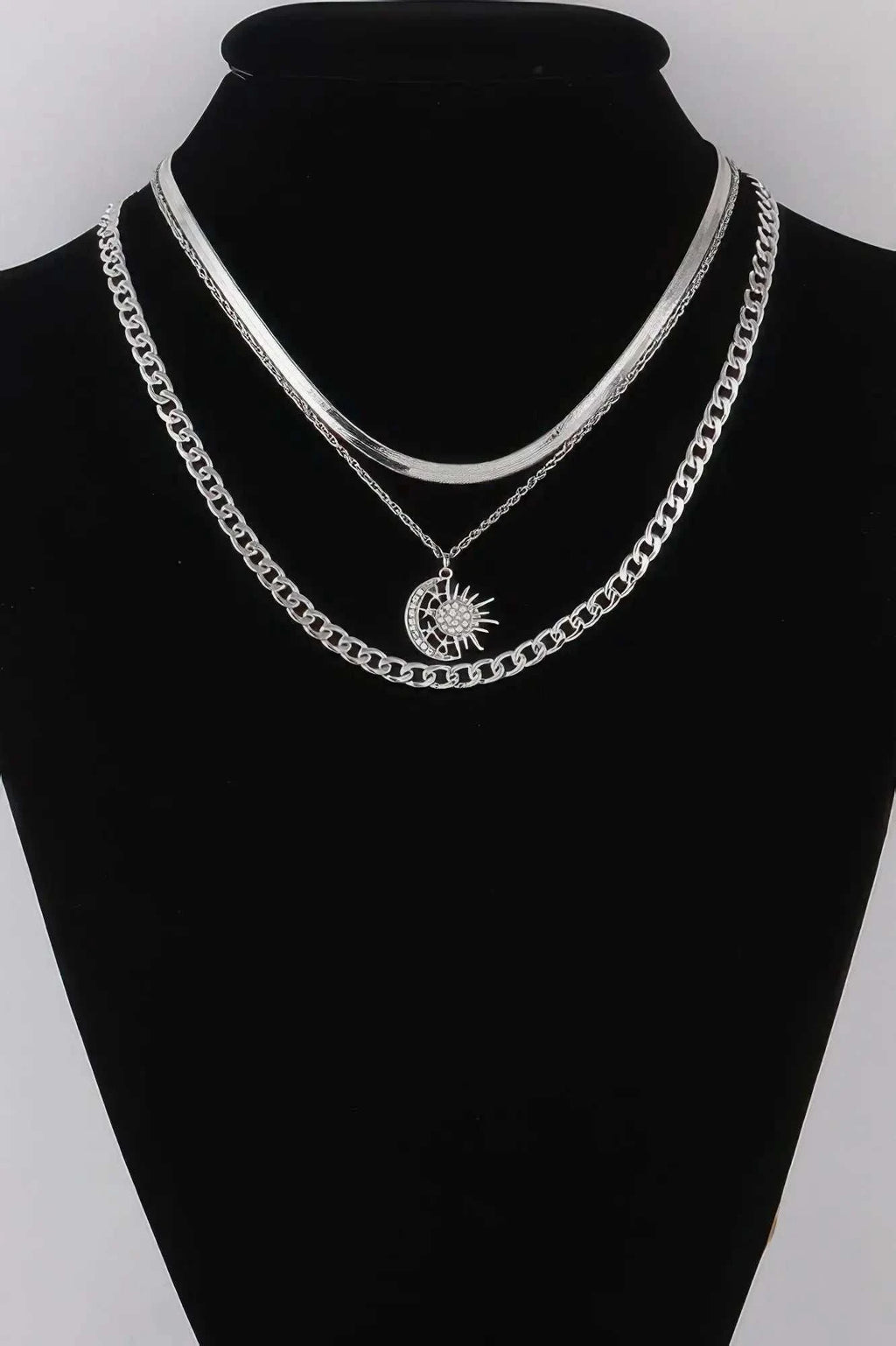Women's Celestial Sun & Moon Chain Necklace BYMANYC ® New York CONTEMPORARY VIBRANT MODERN JEWELRY - New Collection