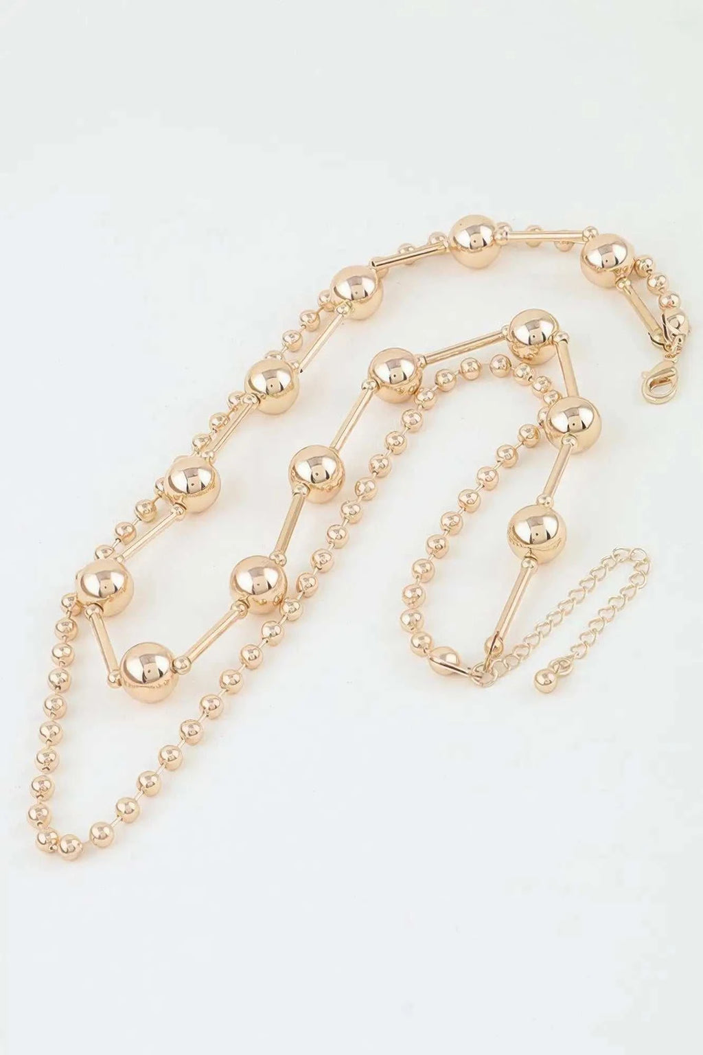 Women's Chain Necklace Double Polished Space BYMANYC ® New York CONTEMPORARY DUAL-LAYER LINK COLLAR - New Collection