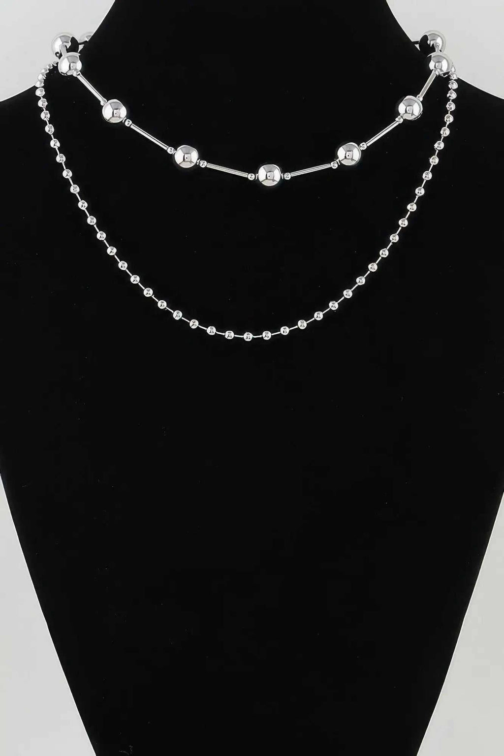 Women's Chain Necklace Double Polished Space BYMANYC ® New York CONTEMPORARY DUAL-LAYER LINK COLLAR - New Collection