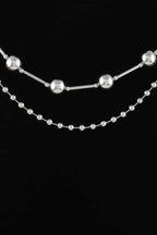 Women's Chain Necklace Double Polished Space BYMANYC ® New York CONTEMPORARY DUAL-LAYER LINK COLLAR - New Collection