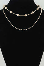 Women's Chain Necklace Double Polished Space BYMANYC ® New York CONTEMPORARY DUAL-LAYER LINK COLLAR - New Collection