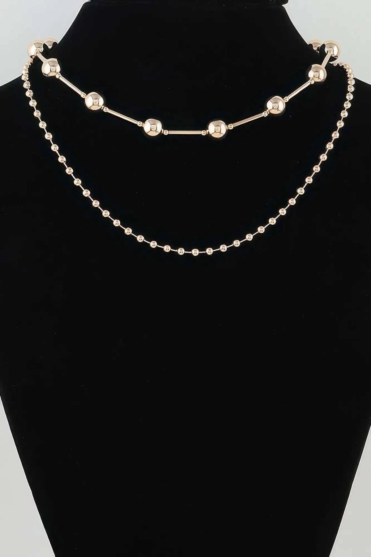 Women's Chain Necklace Double Polished Space BYMANYC ® New York CONTEMPORARY DUAL-LAYER LINK COLLAR - New Collection