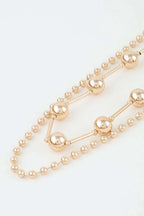 Women's Chain Necklace Double Polished Space BYMANYC ® New York CONTEMPORARY DUAL-LAYER LINK COLLAR - New Collection