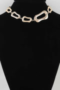 Women's Choker Necklace Polished Abstract Link Chain BYMANYC ® New York SCULPTURAL GEOMETRIC COLLAR - New Collection