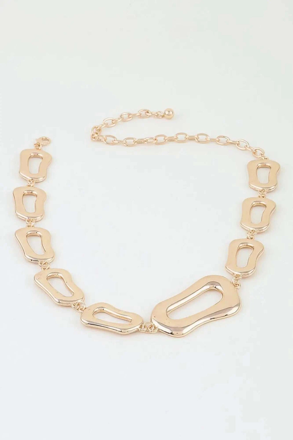 Women's Choker Necklace Polished Abstract Link Chain BYMANYC ® New York SCULPTURAL GEOMETRIC COLLAR - New Collection