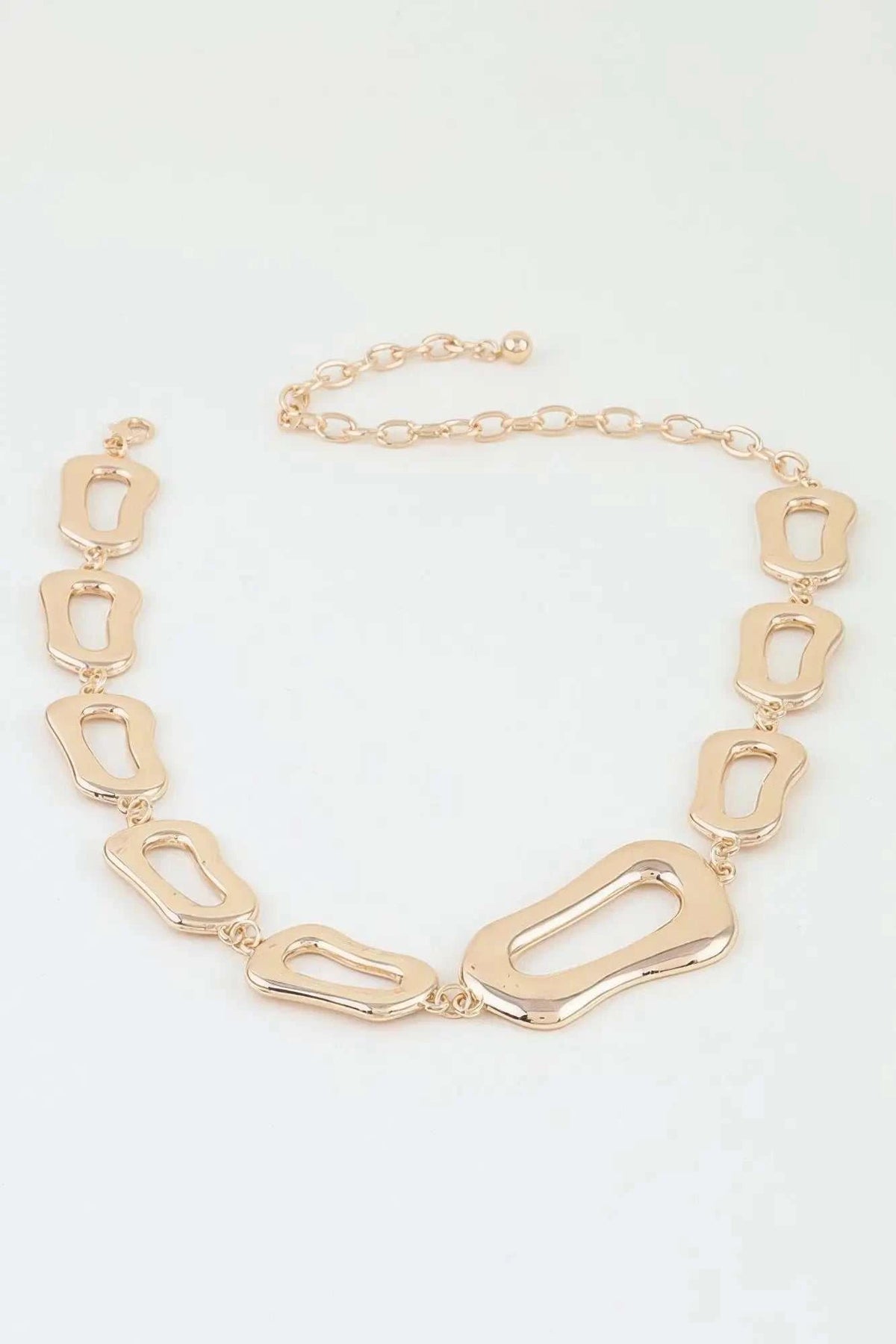 Women's Choker Necklace Polished Abstract Link Chain BYMANYC ® New York SCULPTURAL GEOMETRIC COLLAR - New Collection