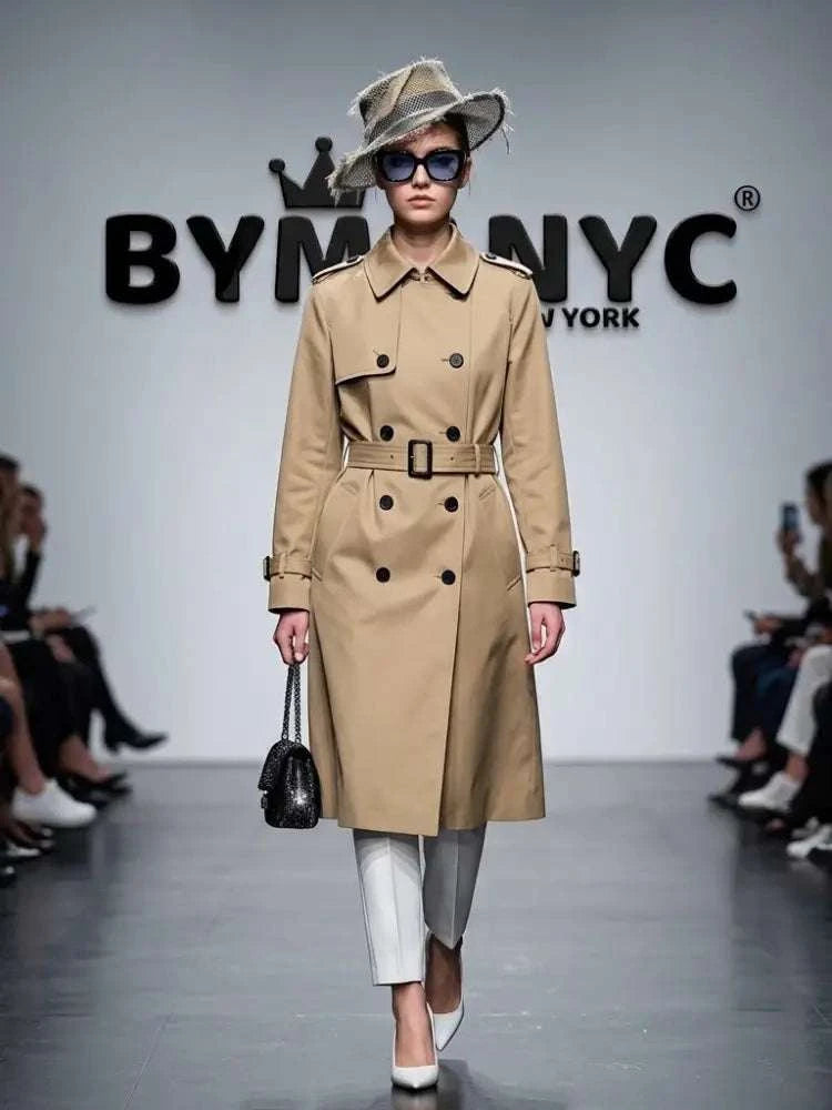 Women's Classic Double-Breasted Trench Coat BYMANYC ® New York CONTEMPORARY VIBRANT MODERN FASHION - New Collection