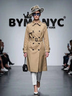 Women's Classic Double-Breasted Trench Coat BYMANYC ® New York CONTEMPORARY VIBRANT MODERN FASHION - New Collection