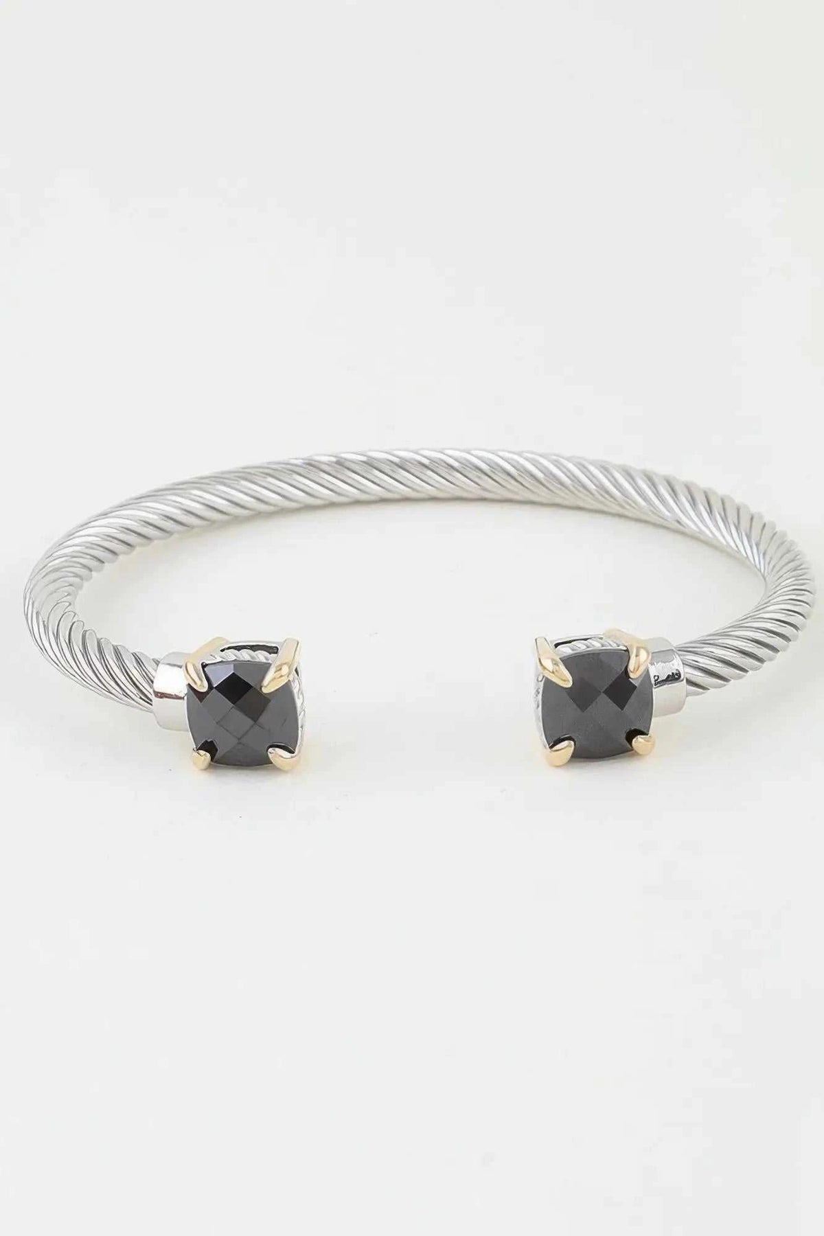 Women's Cuff Bracelet Open Cubic Twisted BYMANYC ® New York CONTEMPORARY GEOMETRIC BRAIDED BANGLES - New Collection