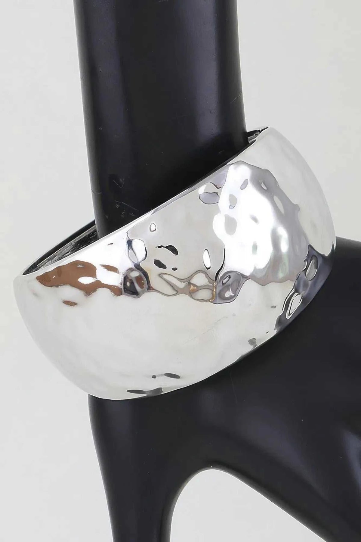 Women's Cuff Bracelet Wide Hammered Dome BYMANYC ® New York BOLD TEXTURED STATEMENT BANGLE - New Collection