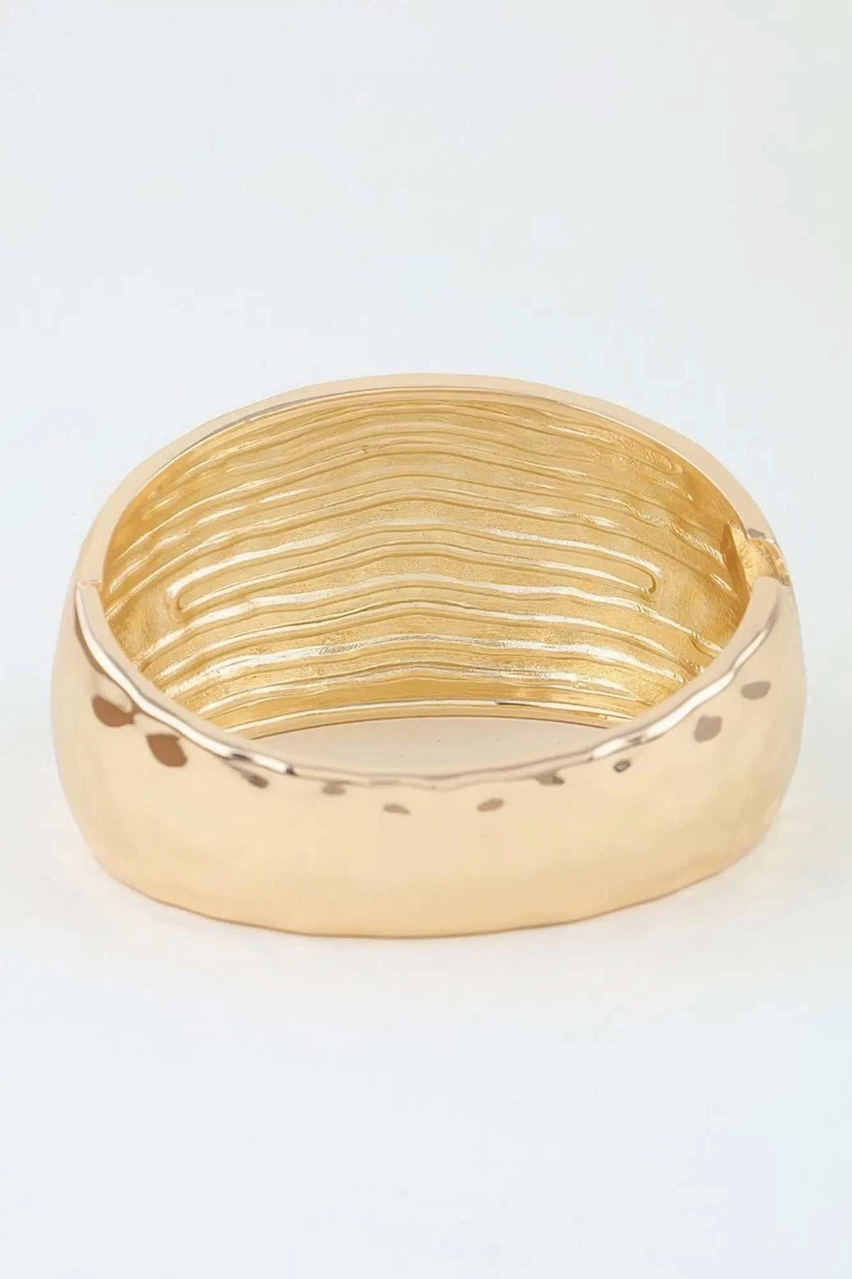 Women's Cuff Bracelet Wide Hammered Dome BYMANYC ® New York BOLD TEXTURED STATEMENT BANGLE - New Collection