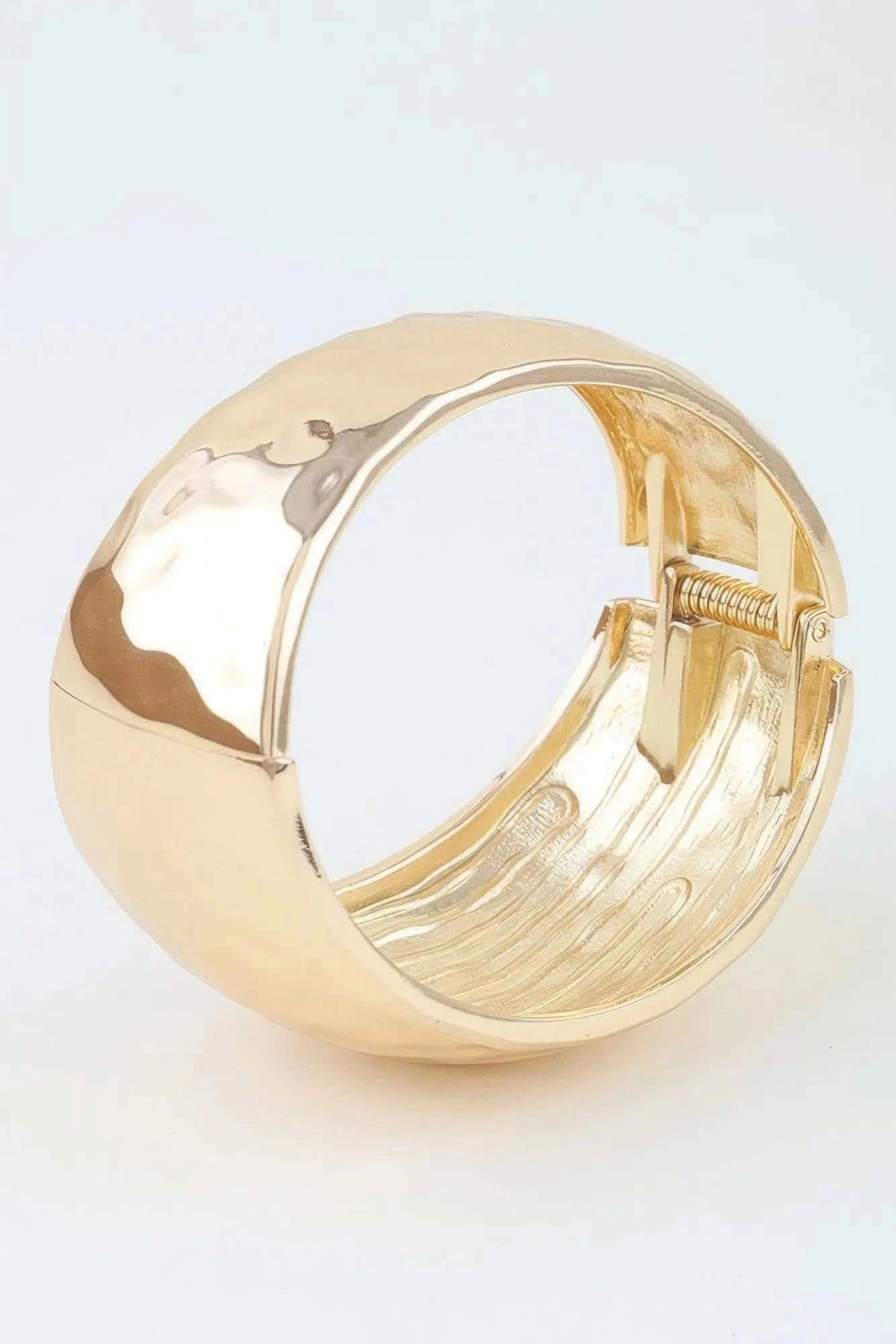 Women's Cuff Bracelet Wide Hammered Dome BYMANYC ® New York BOLD TEXTURED STATEMENT BANGLE - New Collection
